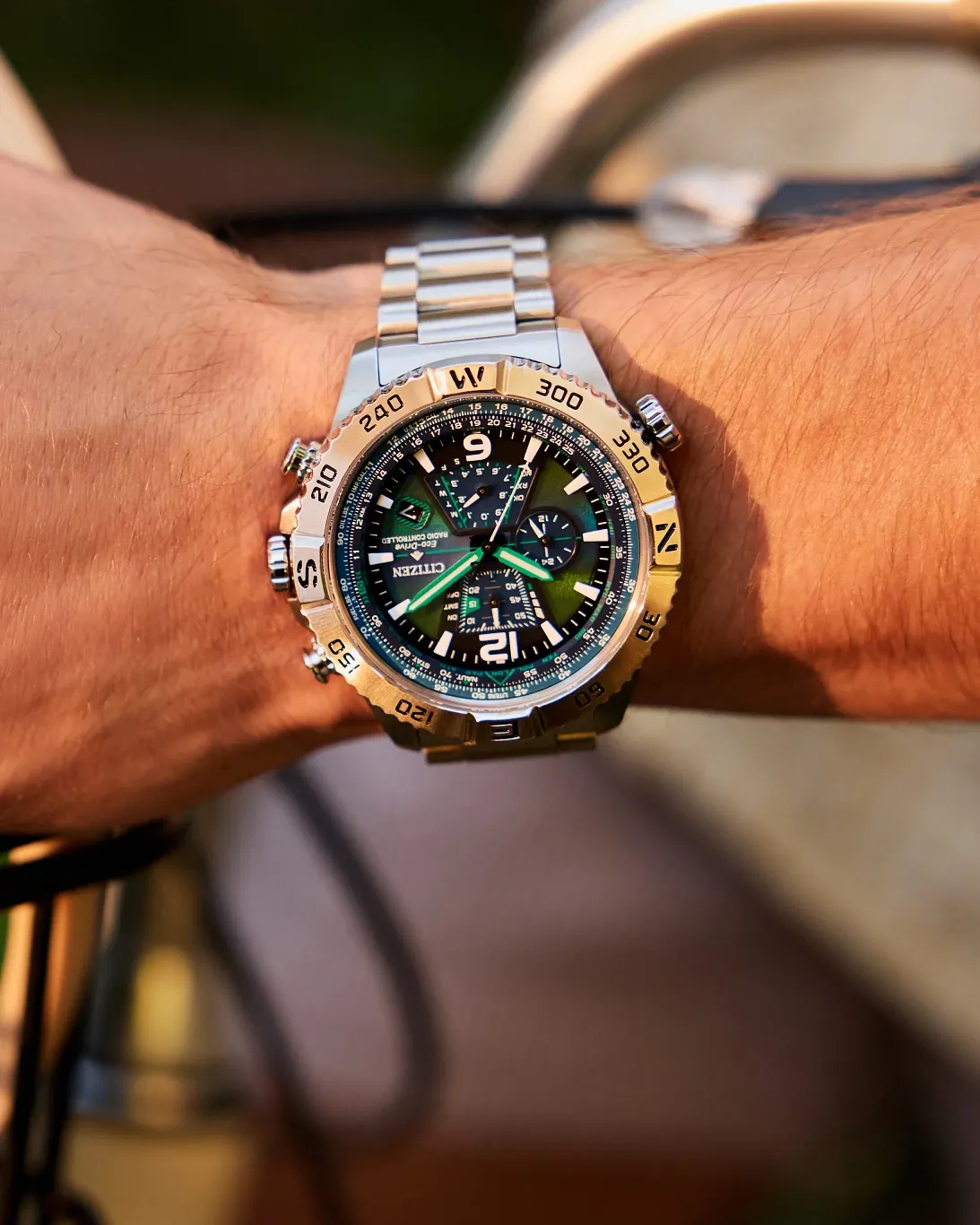 Promaster Navihawk A-T Blue Dial Stainless Steel Bracelet AT8220